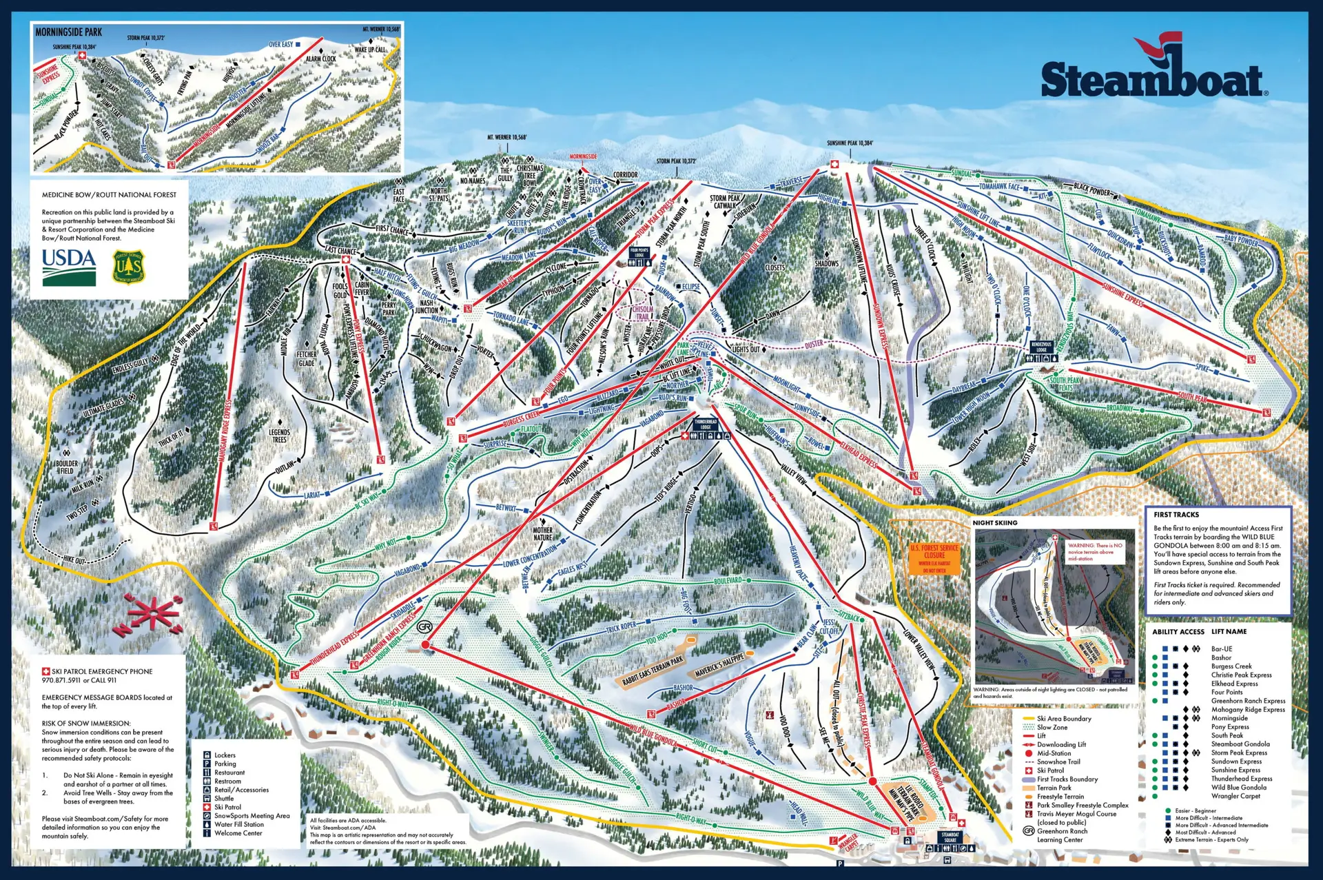 Steamboat Winter trail Map 2024
