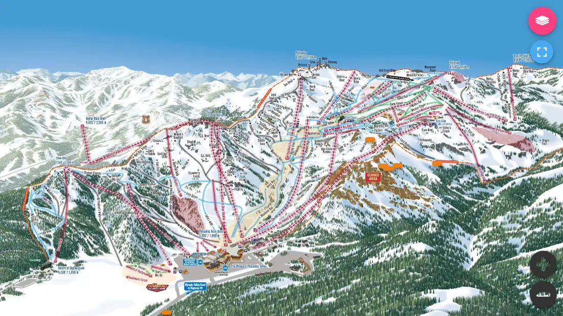 Palisades Trail Map